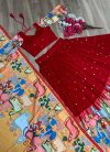 PC 327 Faux Georgette With Embroidery Thread Work Lehenga With Choli Dupatta Exporters In India